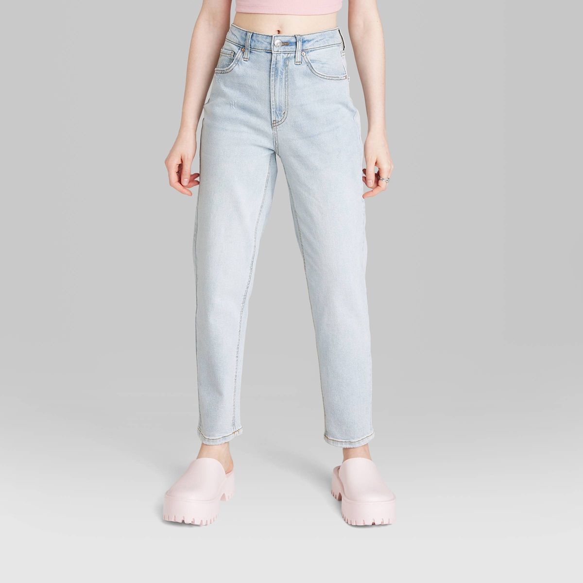 Women's Super-High Rise Tapered Jeans - Wild Fable™ Light Wash | Target