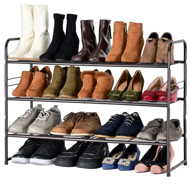 15 Pair Stackable Shoe Rack | Wayfair North America