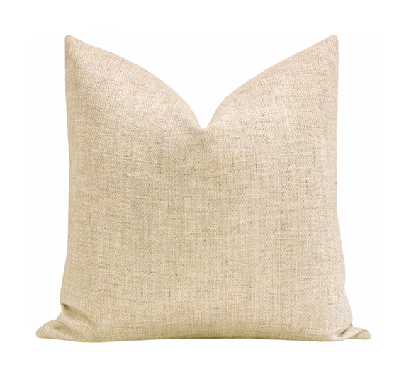 Metallic Linen // Gold pillow COVER ONLY  gilded linen  | Etsy | Etsy (US)