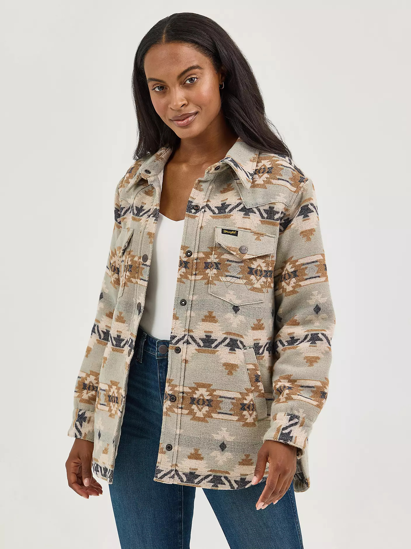 Women's Wrangler Quilt Lined Jacquard Shacket | Wrangler