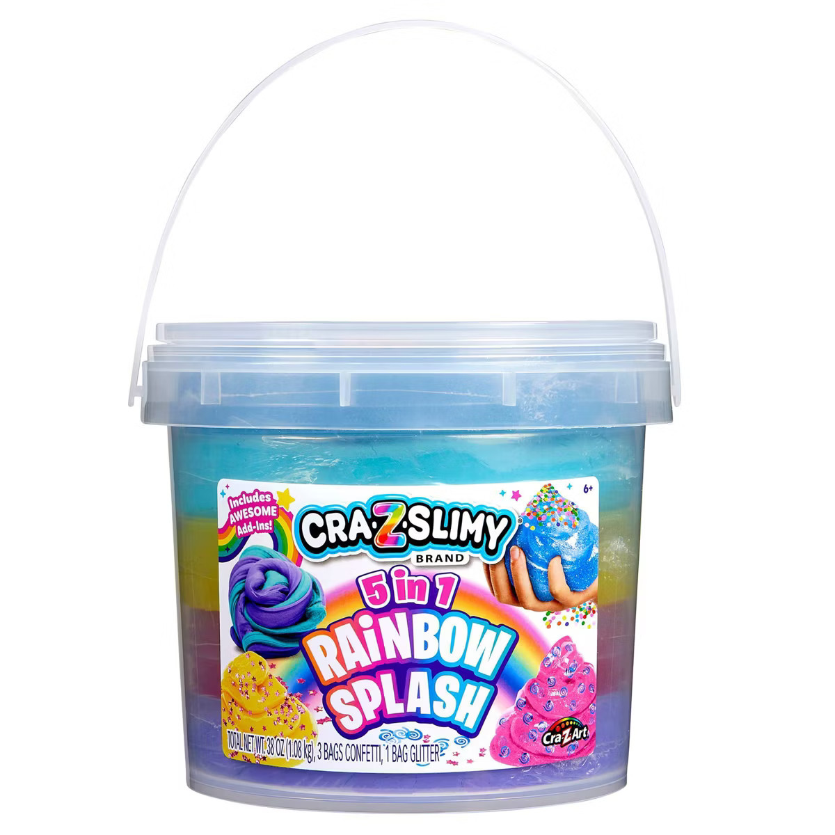 Cra-Z-Slimy 5 in 1 Bucket: Creativity Focus, Slime &amp; Putty Toy, 38.5 Net Weight, Single Piece Set | Target