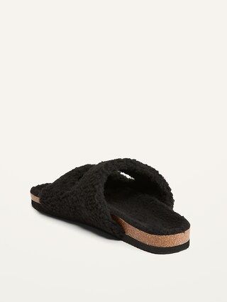 Cozy Sherpa Double-Strap Slide Slippers For Women | Old Navy (US)