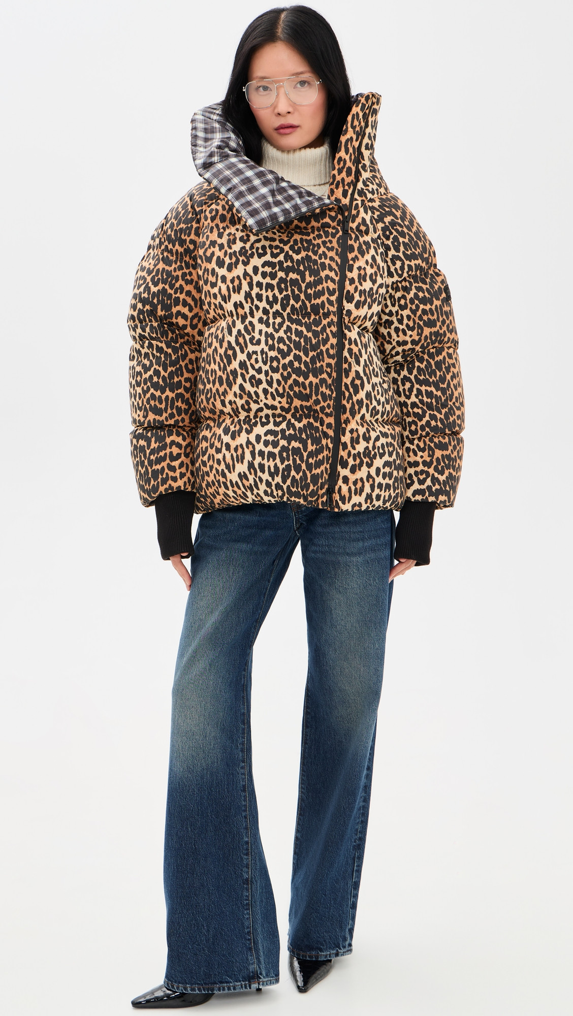 GANNI Future Nylon Printed Quilt Puffer Almond Milk 38 | Shopbop