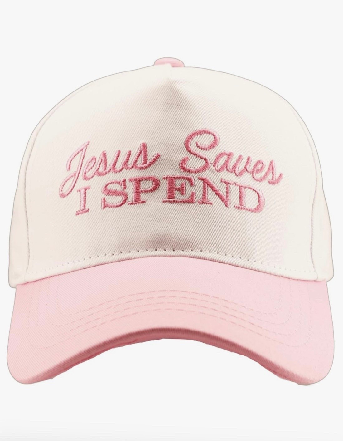 Haha True!!! I saw one of these tonight! A Message while being cute! 

Pink Jesus Saves I Spend Hat - linked more colors too! 

#LTKFindsUnder50 #LTKSeasonal #LTKFamily
