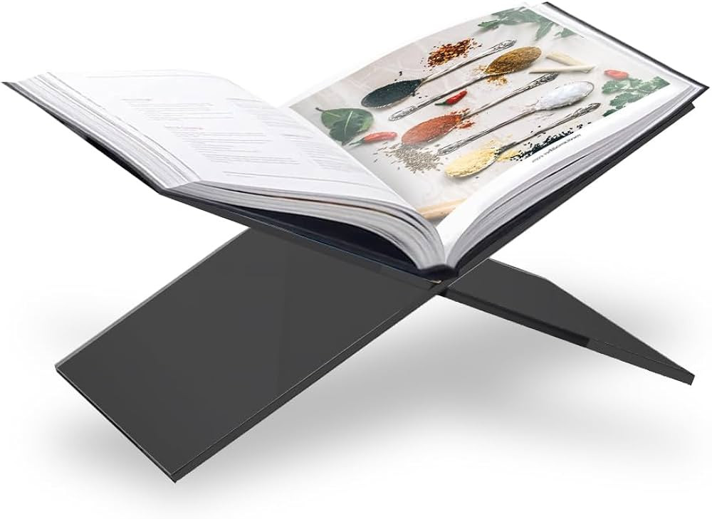 SK Acrylic Book Stand Large - 6 x 12 x 6” - Quran Holder Stand - Acrylic Book Holder for Coffee... | Amazon (US)