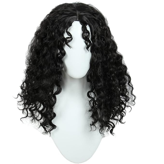 Linfairy Long Afro Black Wig For Women Costume Cosplay Fancy Dress Wigs | Amazon (US)