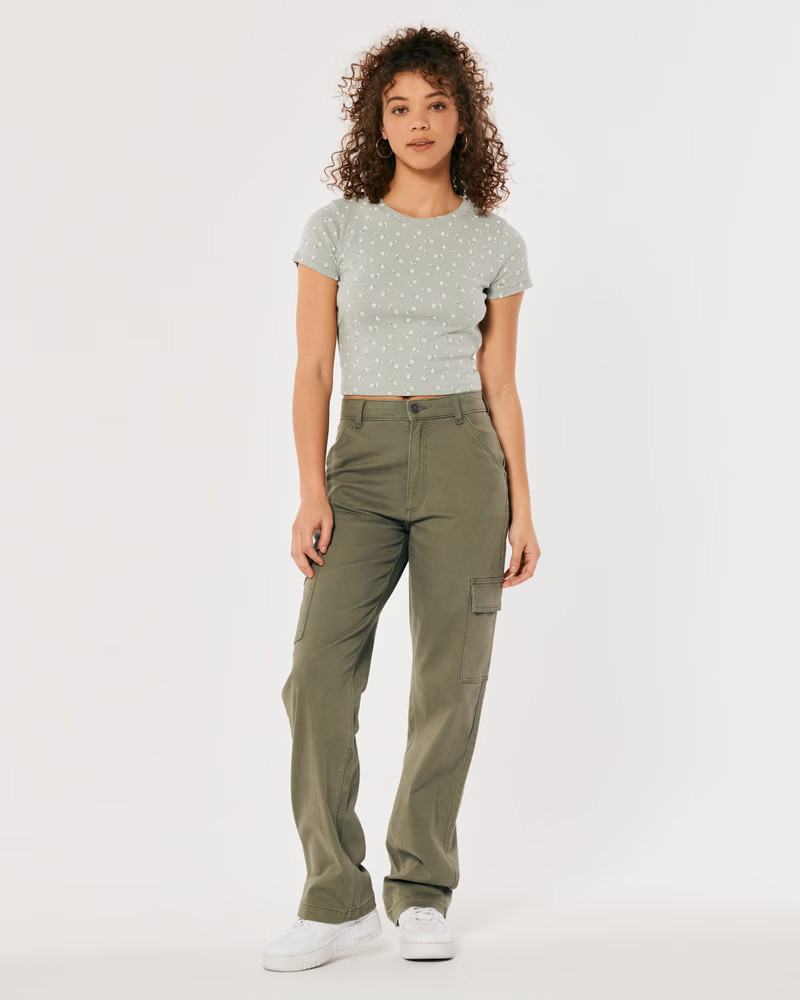 Cotton Crew Baby Tee | Hollister (US)