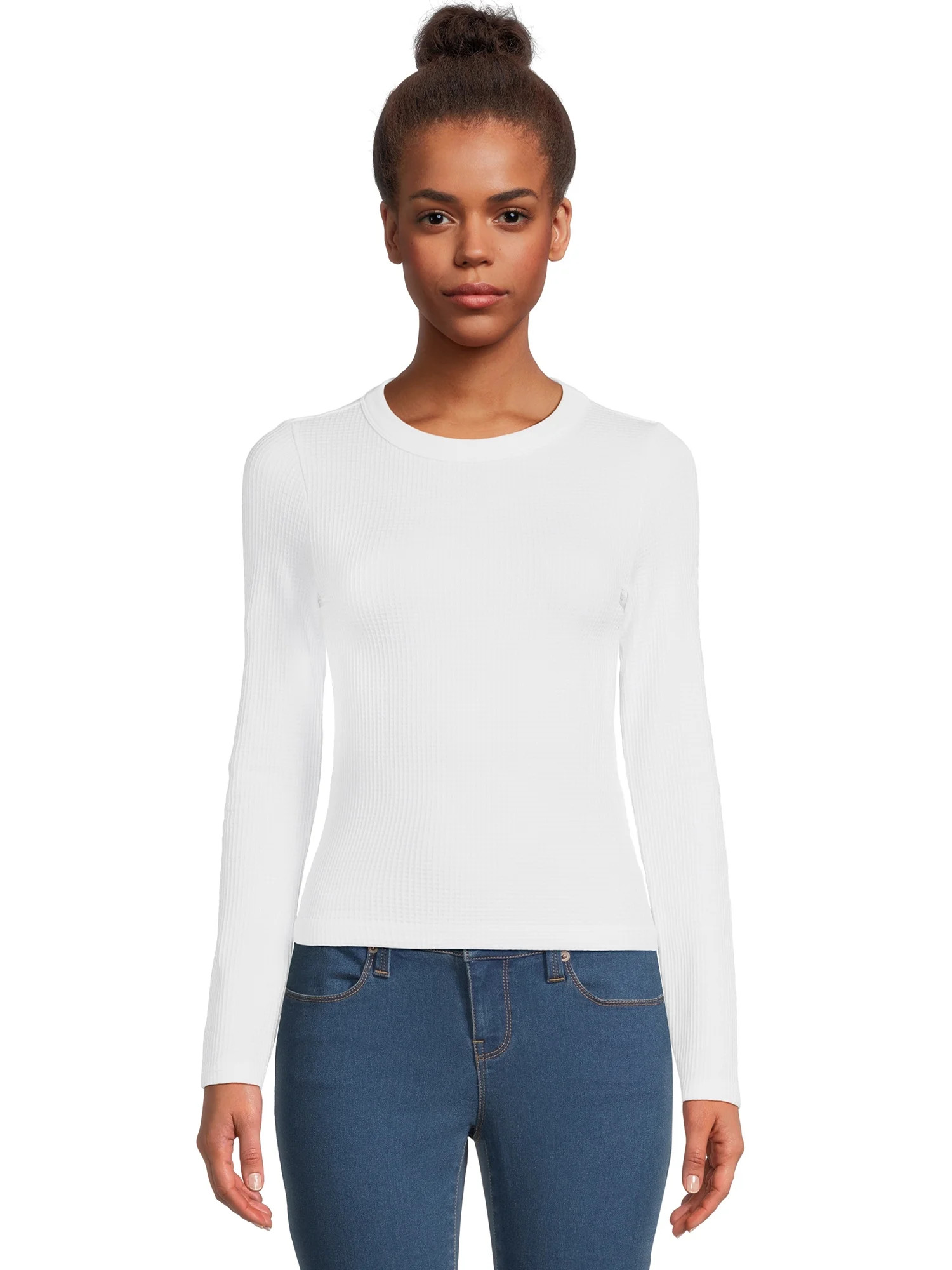 No Boundaries CREW WAFFLE TEE - Walmart.com | Walmart (US)