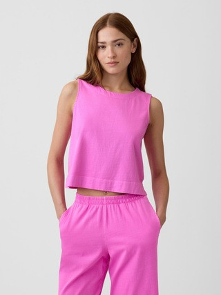 Crewneck PJ Shell Tank Top | Gap Factory