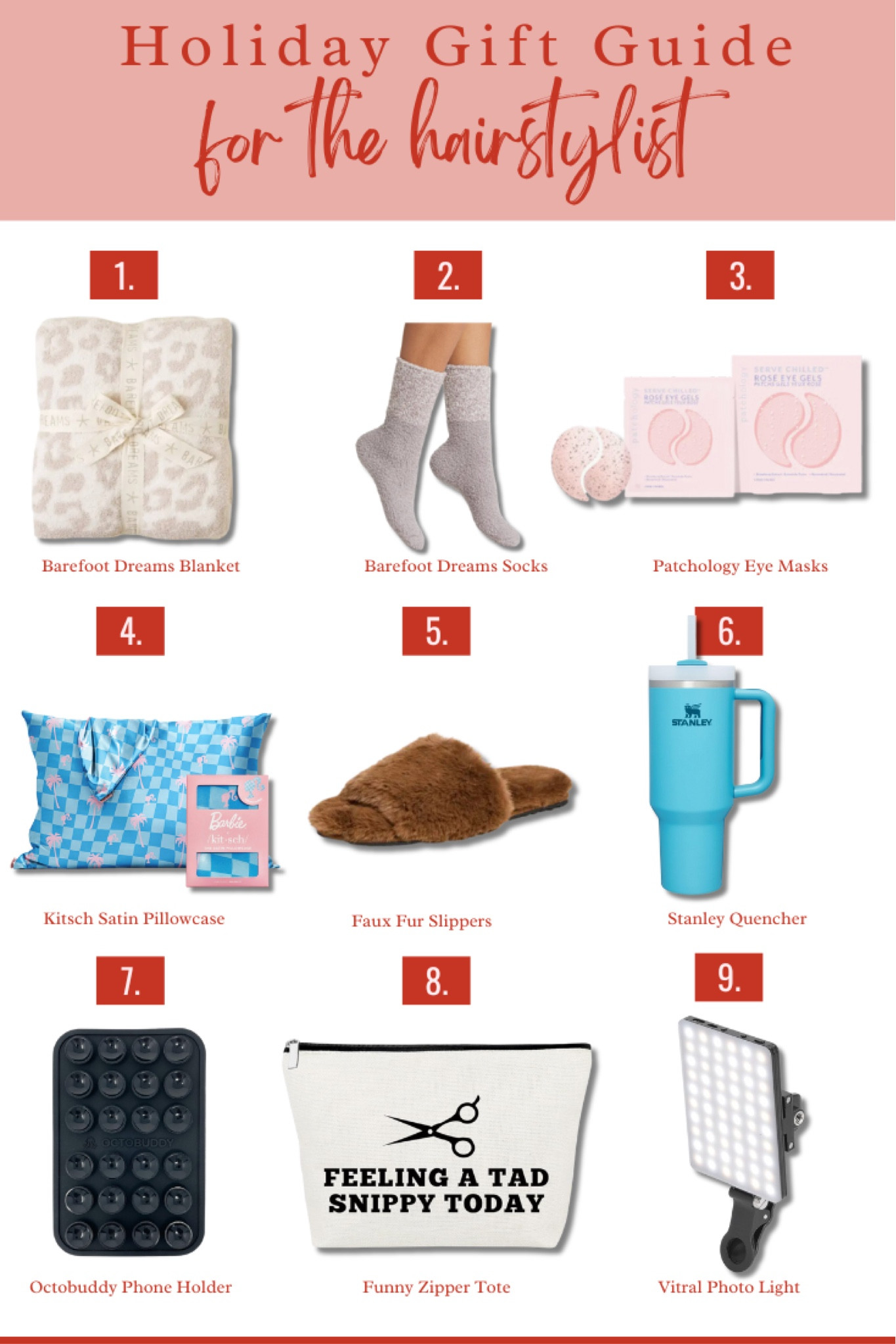 Gift ideas, gift guide, holiday, Christmas, throw blanket, fuzzy socks, I’m mask, silk, pillowcase, slippers, slides, Stanley, cup, pouch, light,

#LTKGiftGuide #LTKHoliday #LTKSeasonal