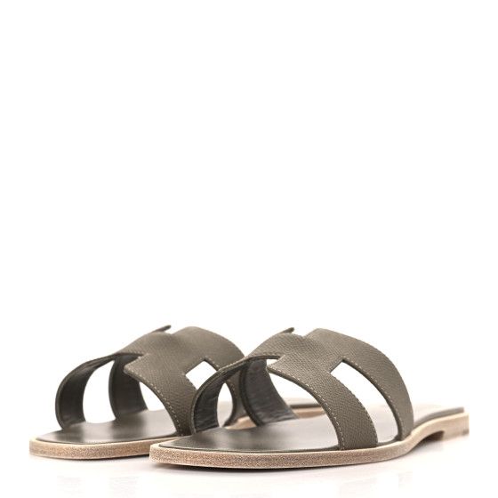 Epsom Oran Sandals 39 Etoupe | FASHIONPHILE (US)