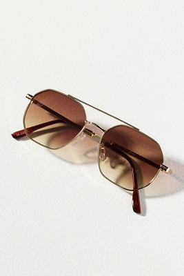 Eyeking Gold Circle Metal Aviator Sunglasses | Anthropologie (US)