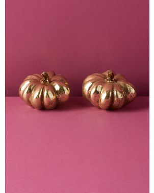 2pk 5in Decorative Pumpkins | Seasonal Decor | HomeGoods | HomeGoods