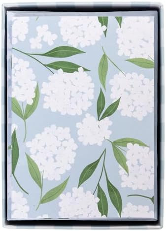 Graphique White Hydrangeas Boxed Cards Set, Pack of 16, Blank Inside, All Occasion Greetings, 3.2... | Amazon (US)