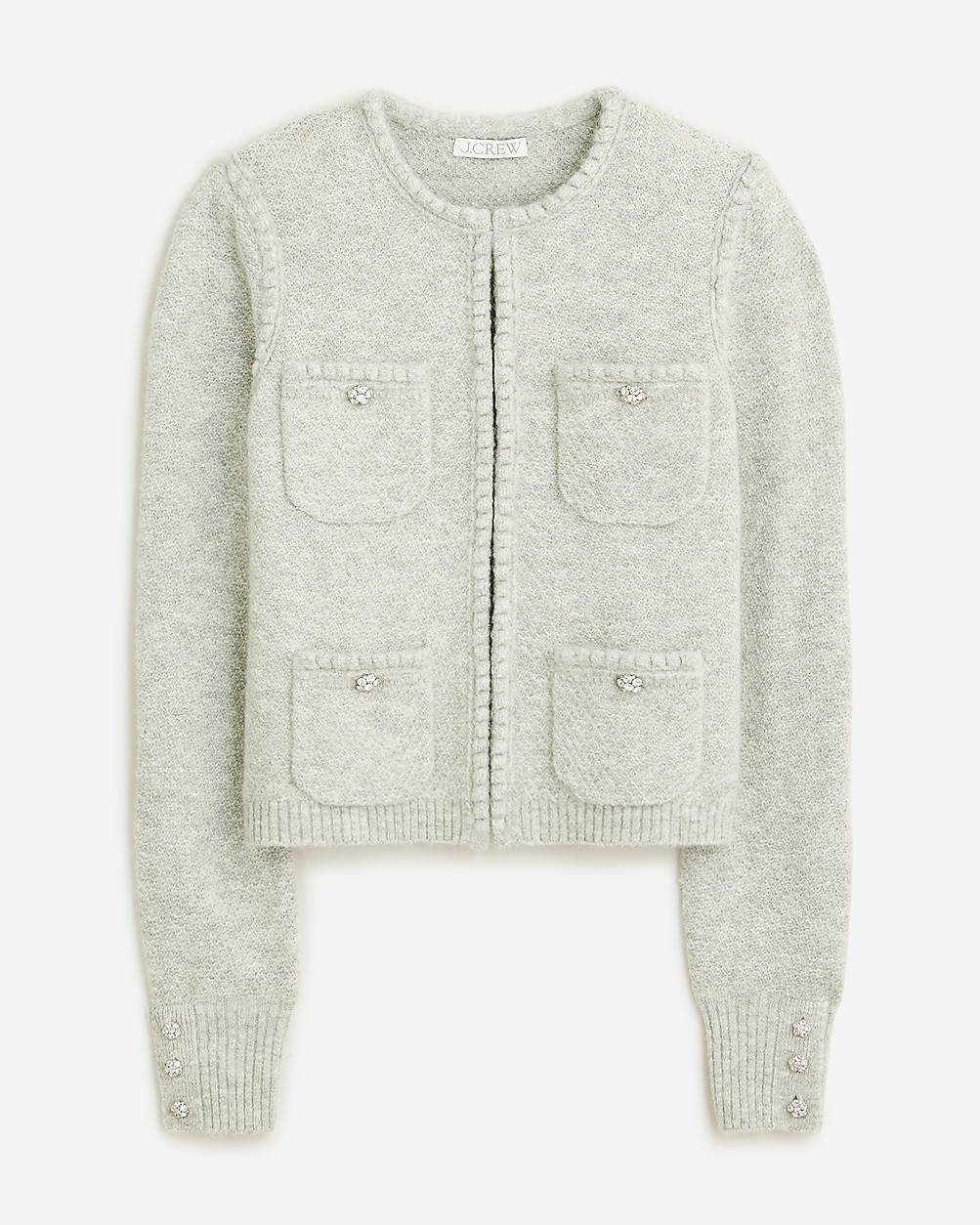 Odette sweater lady jacket with jewel buttons | J. Crew US