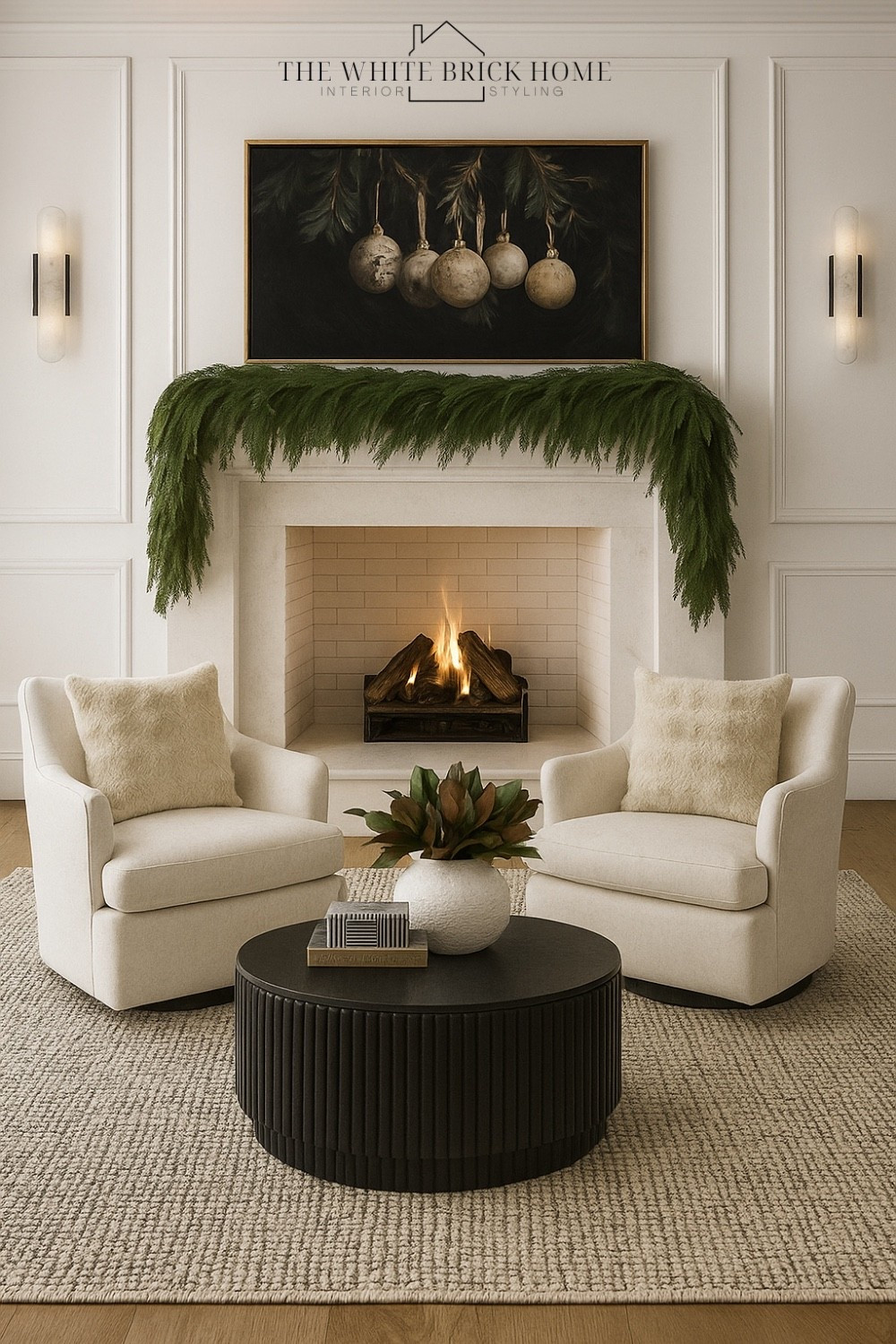 Amazon home finds! A timeless modern traditional holiday living room that blends cozy with clean, elevated style. 

Amazon, Amazon home, Amazon Christmas decor, Amazon living room finds, living room rug, living room coffee table, living room holiday mantle, garland, wall sconces, frame tv, faux greenery, throw pillows, winter, winter decor, holiday decor ideas, holiday living room decor, holiday home, black coffee table, round coffee table, home design, affordable furniture 

#LTKSeasonal #LTKHome #LTKHoliday