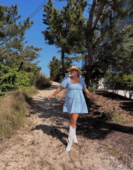 Country concert outfit, coastal cowgirl aesthetic, Nashville outfit, spring outfit, spring dress, summer dress, denim, denim dress, spring outfit, cowboy boots, cowboy hat, midsize fashion 

#LTKFestival #LTKstyletip #LTKmidsize