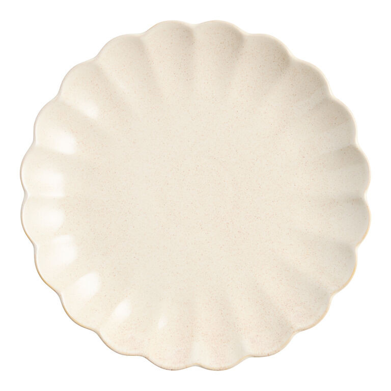 Sand Scallop Rim Speckled Dinner Plate | World Market