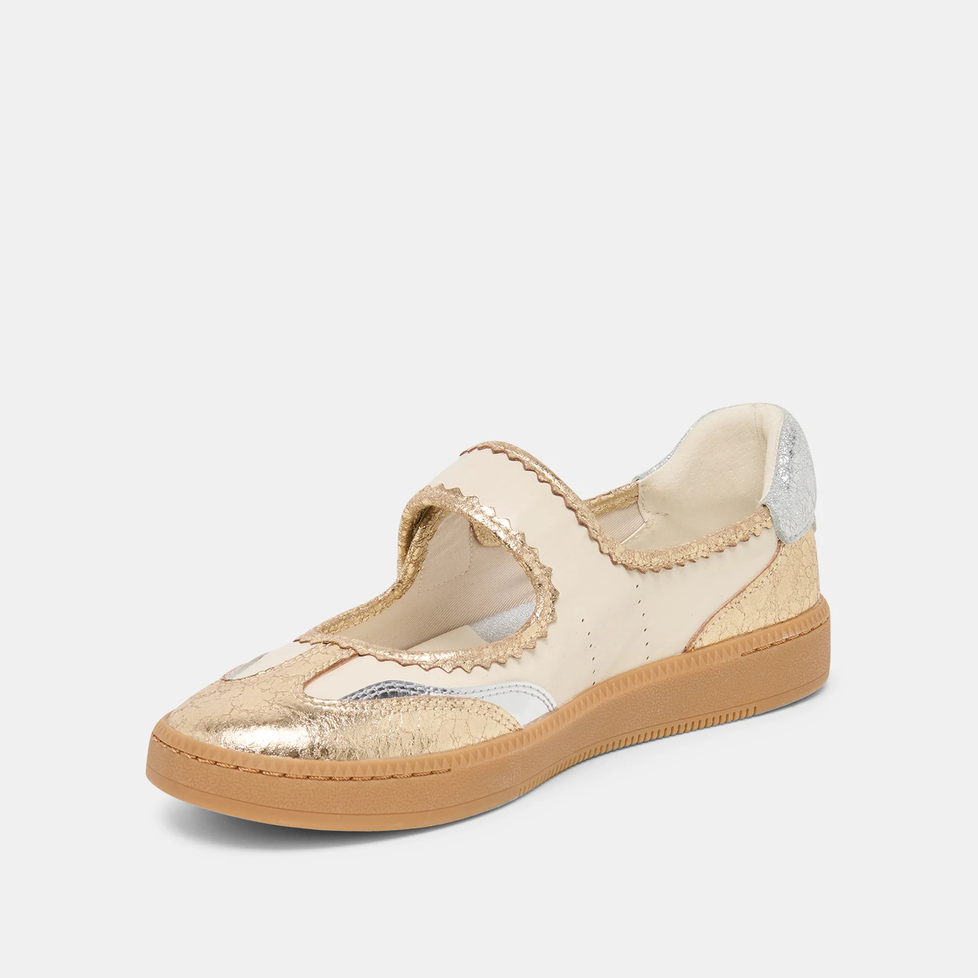 NANET Metallic Multi Leather Mary-Jane Sneakers | Dolce Vita | DolceVita.com