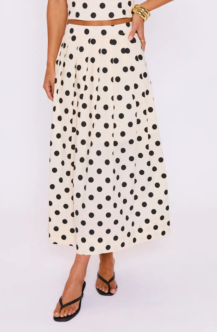VICI Collection Cami Polka Dot Pleated Maxi Skirt | Nordstrom | Nordstrom