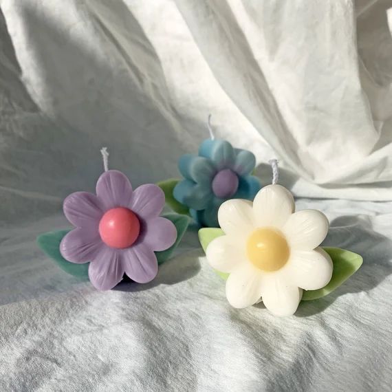 Flower Shaped Soy Wax Candle Petal candle Hand poured Soy | Etsy | Etsy (US)