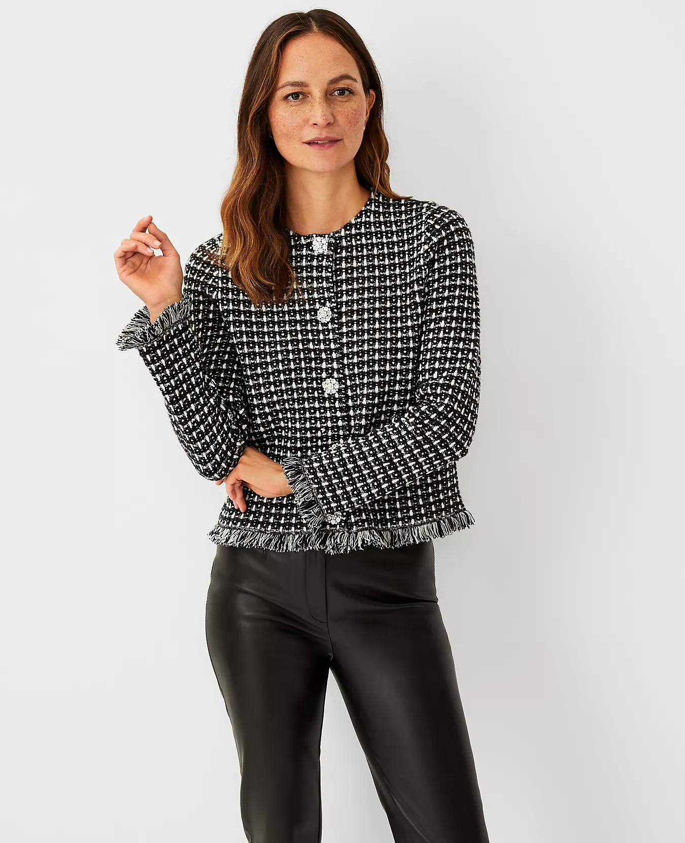 Textured Stitch Sweater Jacket | Ann Taylor (US)