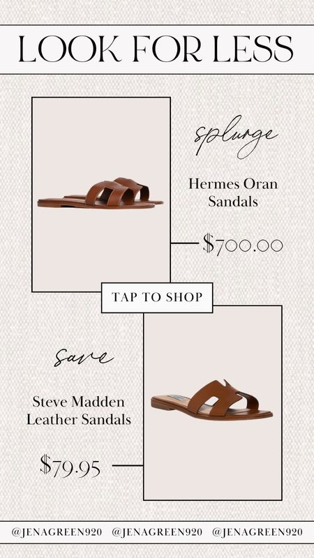 Hermes Look for Less | Hermes Sandals | Hermes Oran Sandals | Steve Madden Sandals 

#LTKshoecrush #LTKsalealert #LTKSeasonal