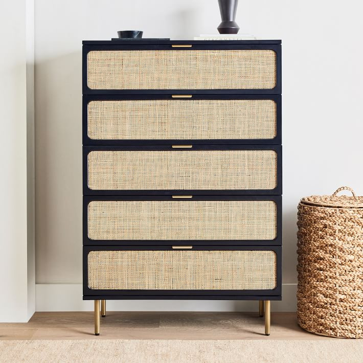 Ida Woven 5-Drawer Dresser (36") | West Elm (US)