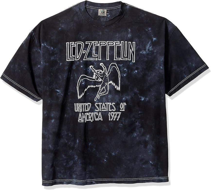 Men's Led Zeppelin USA Tour 77 Tie Dye Short Sleeve T-Shirt | Amazon (US)