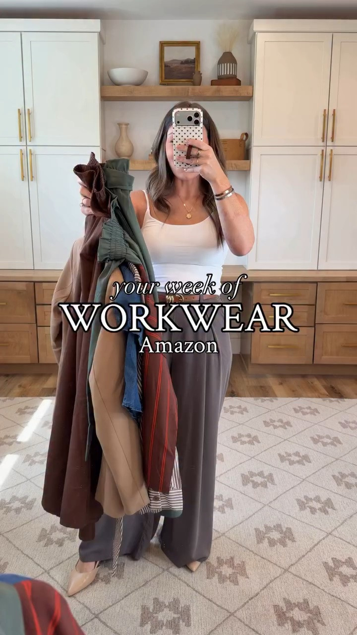 Workwear for your week in the office or classroom! 🤓The best trouser pants that all have elastic waistbands and even petite and tall options. The colors are also so good for fall! Professional and feel good style.

#LTKootd #LTKSeasonal #LTKWorkwear