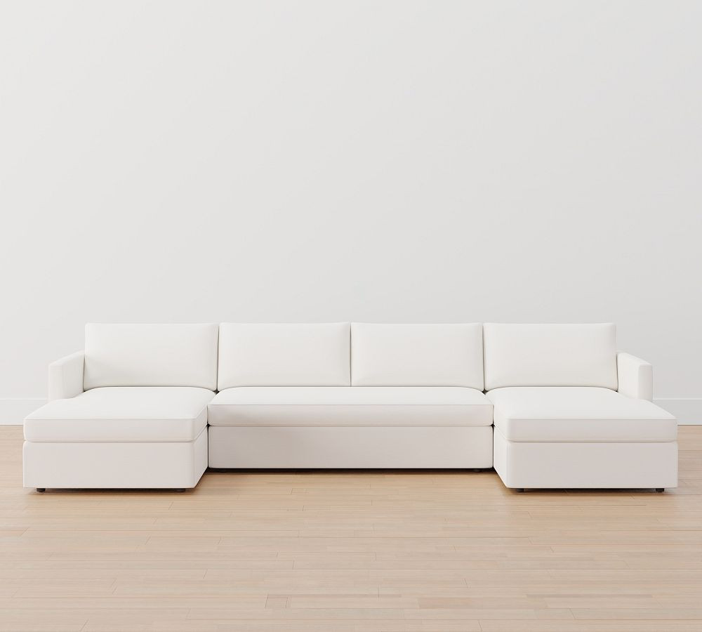 Union Upholstered U-Shaped Chaise Sectional | Pottery Barn (US)