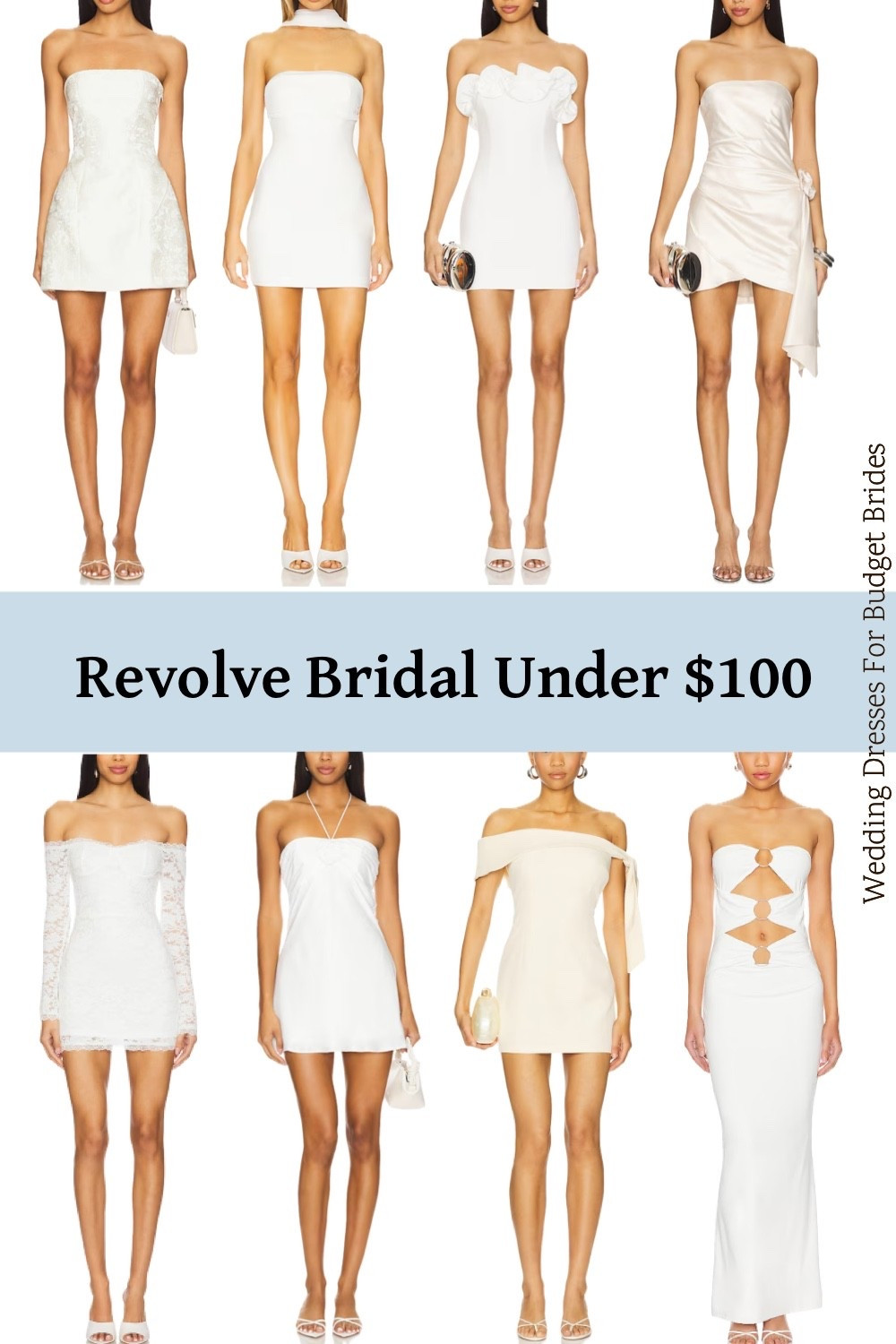 Revolve trending white dresses under $100 for the bride to be.

Engagement photo shoot dresses, engagement party dresses, bachelorette party dresses, bridal shower dresses, rehearsal dinner dresses, after party dresses, reception dresses. 

#LTKWedding #LTKSeasonal