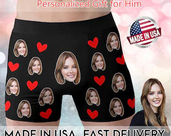 Personalized Boxers for Husband, Custom Face Underwear,funny Wedding Gift for Bridegroom,popular ... | Etsy (US)