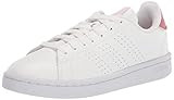 adidas Women's Advantage Sneaker, White/White/Pink Strata, 7.5 | Amazon (US)