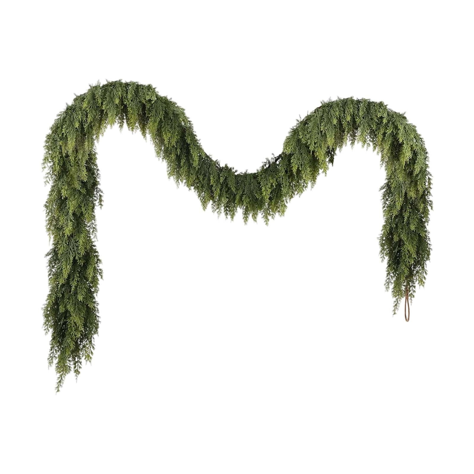 5.9 Ft Artificial Norfolk Pine Garlands, Real Touch Winter Pine Garland, Green Artificial Greener... | Walmart (US)