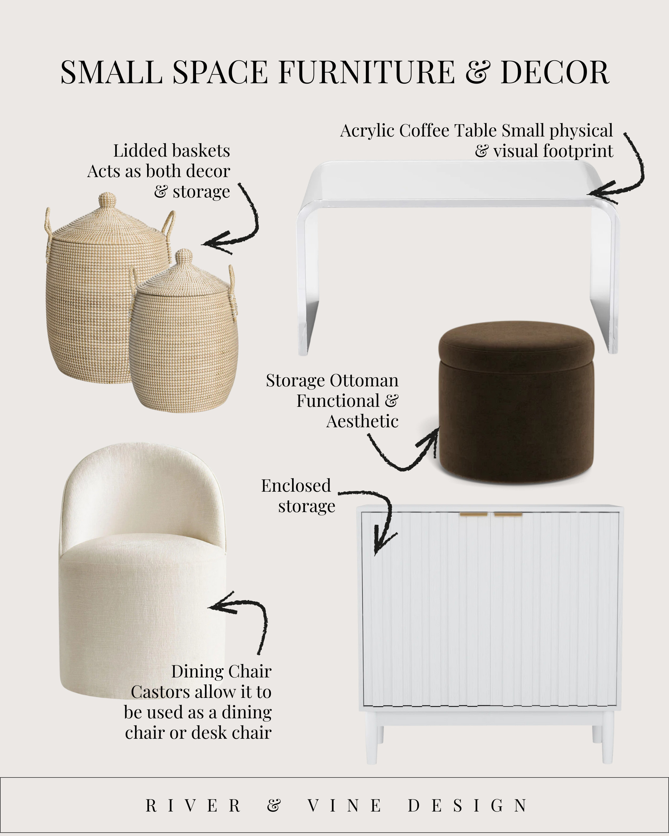 Small spaces don’t need less — they need smarter choices.

Every piece here earns its place by doing more than one job. Closed storage keeps visual noise down, lighter silhouettes prevent the room from feeling crowded, and flexible seating lets the space adapt as needed.

This is the approach I use when square footage is limited but I still want the room to feel layered, intentional, and elevated — not like a compromise.

All pieces are linked for easy sourcing 🤍 

 #LTKHome