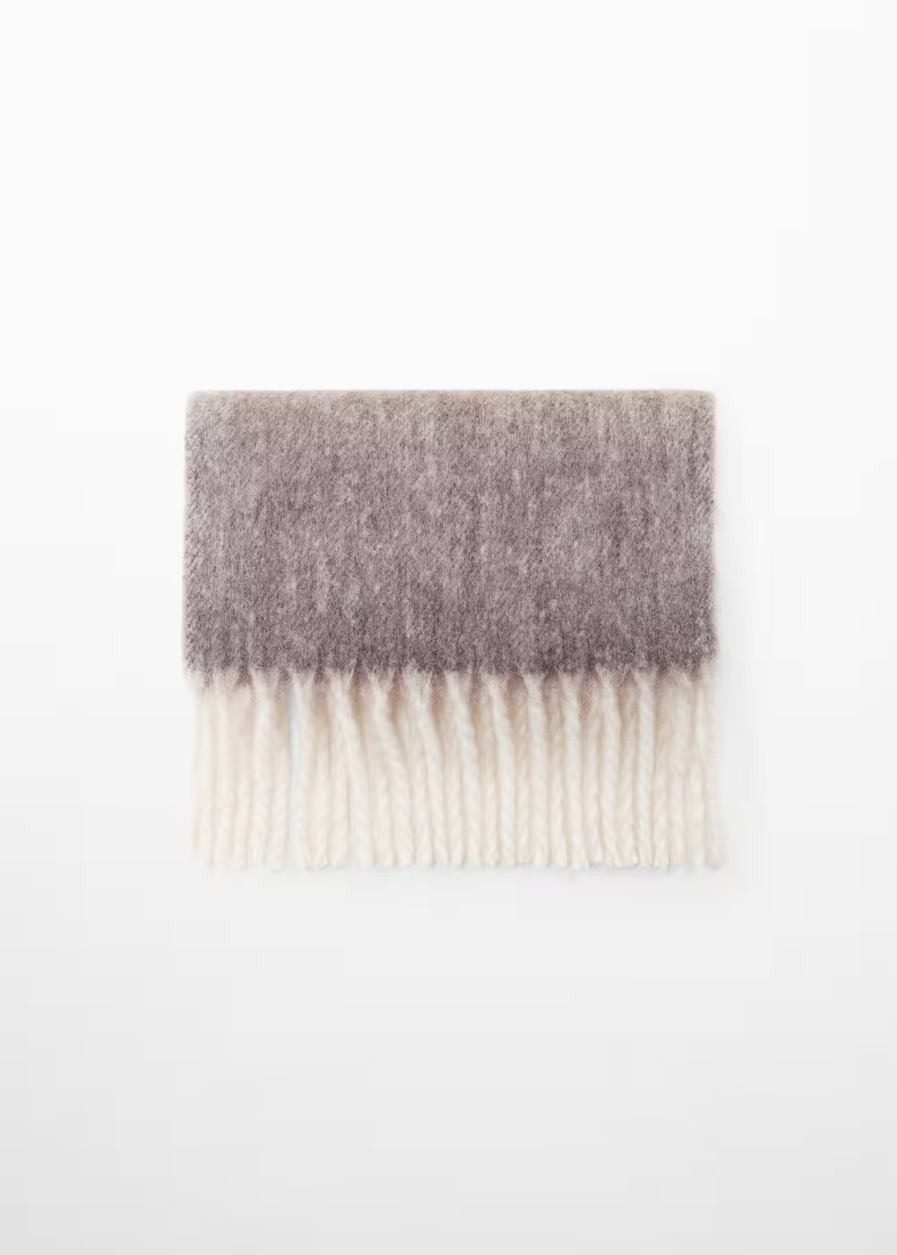 Fringed edge wool-blend scarf -  Women | Mango USA | MANGO (US)