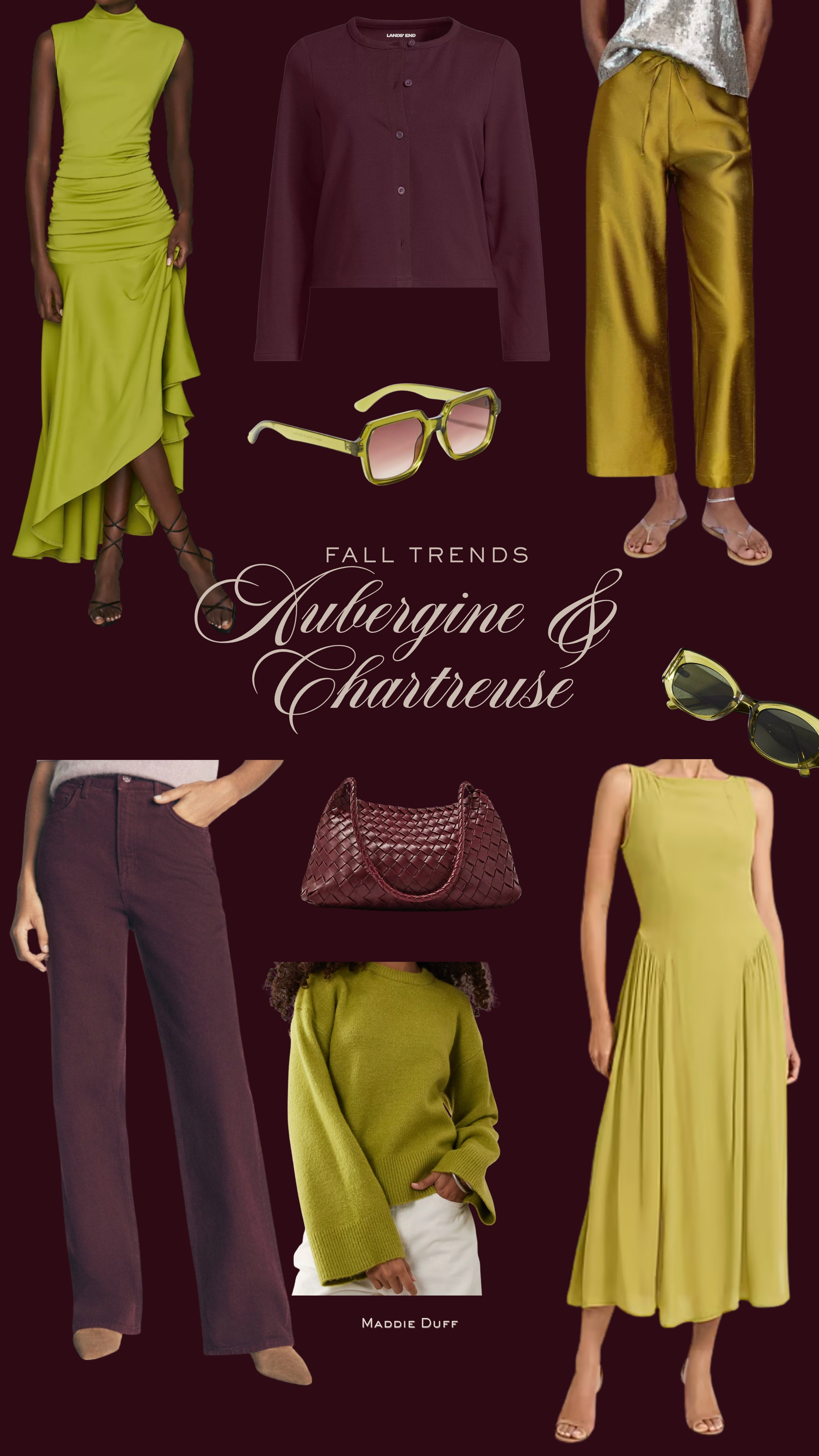 Loving the aubergine and chartreuse fall trend!

fall trends, fall outfits, trending colors for fall, chartreuse, aubergine 

 #LTKootd #LTKSeasonal