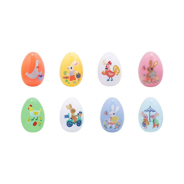 8ct Bunny and Farm Animal Easter Plastic Eggs - Spritz™ | Target