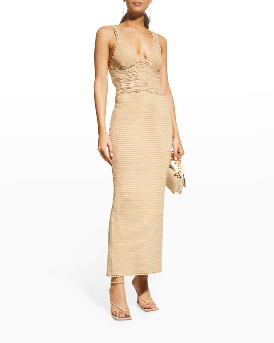 Ronny Kobo Darcy Open-Back Maxi Knit Dress | Neiman Marcus