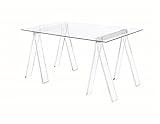Coaster Home Furnishings Amaturo Modern Contemporary Acrylic Sawhorse Writing Desk Clear Tempered... | Amazon (US)