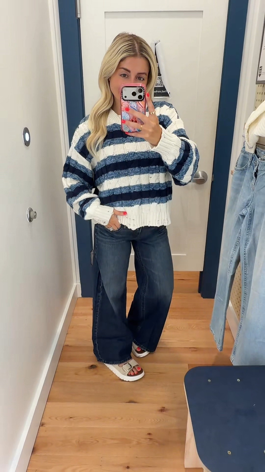 New American eagle outfit
Small sweater
O short jeans 
Sandals tts
Fall outfit

#LTKSaleAlert