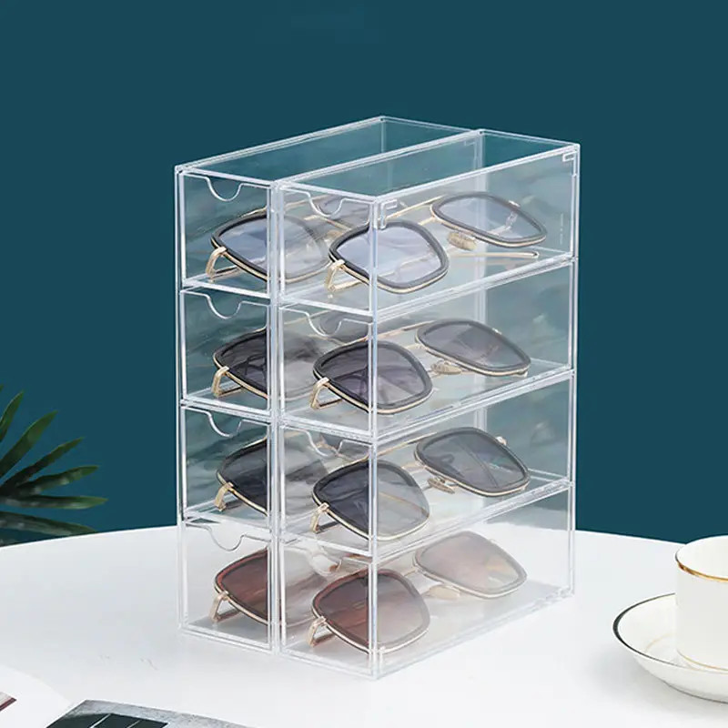 Acrylic Sunglasses Case Storage Box With 4 Clear Divided - Temu | Temu Affiliate Program