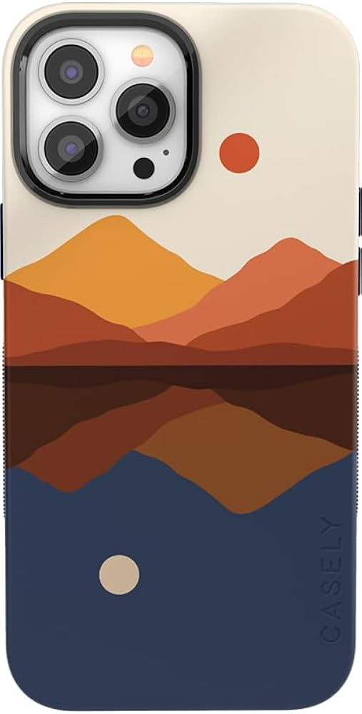 Casely iPhone 14 Pro Max Case | Opposites Attract | Day & Night Colorblock Mountain | Compatible ... | Amazon (US)