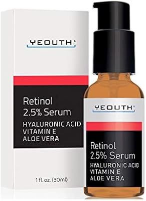 Retinol Serum 2.5% with Hyaluronic Acid, Aloe Vera, Vitamin E - Boost Collagen Production, Reduce... | Amazon (US)