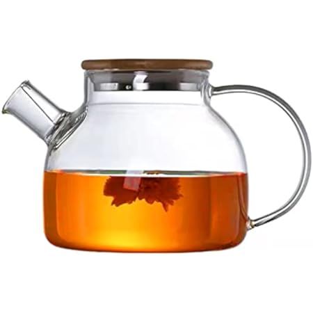 CnGlass Glass Teapot Stovetop Safe,20.3 oz Clear Teapots with Removable Filter Spout,Teapot for Loos | Amazon (US)