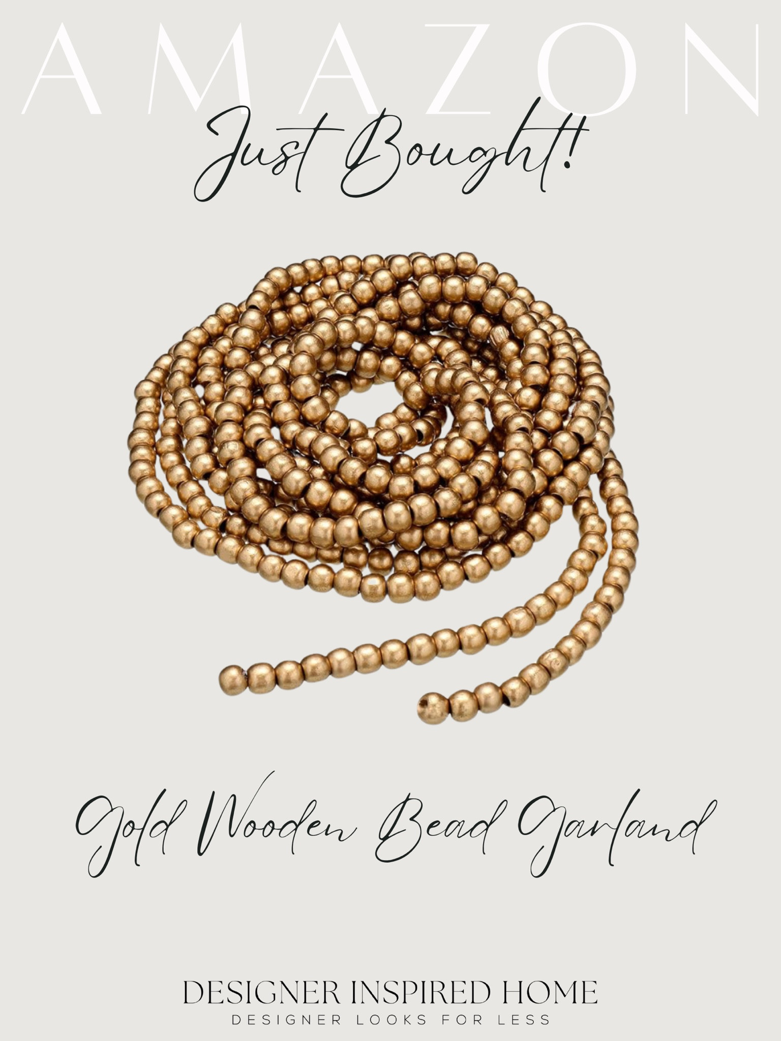 This was too good of a deal! Christmas tree garland, wood bead garland, Christmas tree decorations Rug, Home, Console, Home, amazon Find, Look for Less, Living Room, Bedroom, Dining, Kitchen, Modern, Restoration Hardware, Arhaus, Pottery Barn, Target, Style, Home Decor, Summer, Fall, New Arrivals, CB2, Anthropologie, Urban Outfitters, Inspo, Inspired, West Elm, Console, Coffee Table, Chair, Pendant, Light, Light fixture, Chandelier, Outdoor, Patio, Porch, Designer, Lookalike, Art, Rattan, Cane, Woven, Mirror, Luxury, Faux Plant, Tree, Frame, Nightstand, Throw, Shelving, Cabinet, End, Ottoman, Table, Moss, Bowl, Candle, Curtains, Drapes, Window, King, Queen, Dining Table, Barstools, Counter Stools, Charcuterie Board, Serving, Rustic, Bedding, Hosting, Vanity, Powder Bath, Lamp, Set, Bench, Ottoman, Faucet, Sofa, Sectional, Crate and Barrel, Neutral, Monochrome, Abstract, Print, Marble, Burl, Oak, Brass, Linen, Upholstered, Slipcover, Olive, Sale, Fluted, Velvet, Credenza, Sideboard, Buffet, Budget Friendly, Affordable, Texture, Vase, Boucle, Stool, Office, Canopy, Frame, Minimalist, MCM, Bedding, Duvet, Looks for Less

#LTKHoliday #LTKSeasonal #LTKFindsUnder50