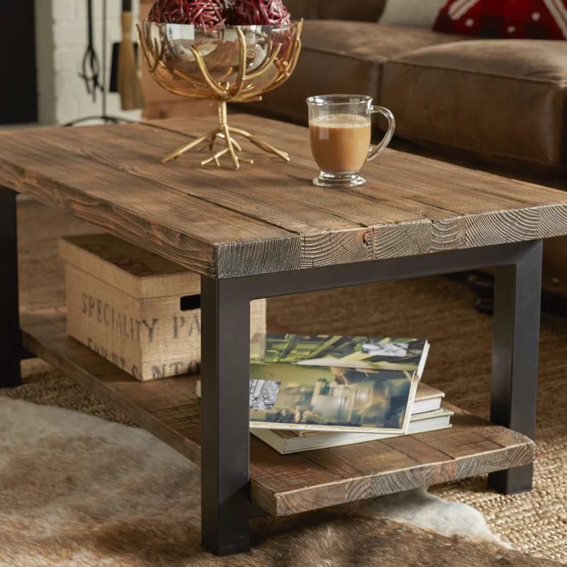 Veropeso 42" Wood/Metal Coffee Table | Wayfair North America