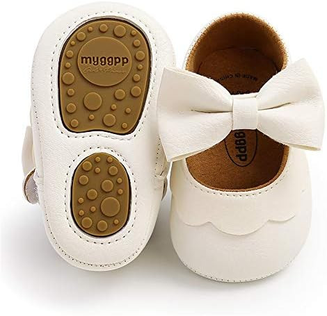 LAFEGEN Baby Girls Mary Jane Flats with Bownot Non Slip Soft Sole PU Leather Newborn Infant Toddl... | Amazon (US)