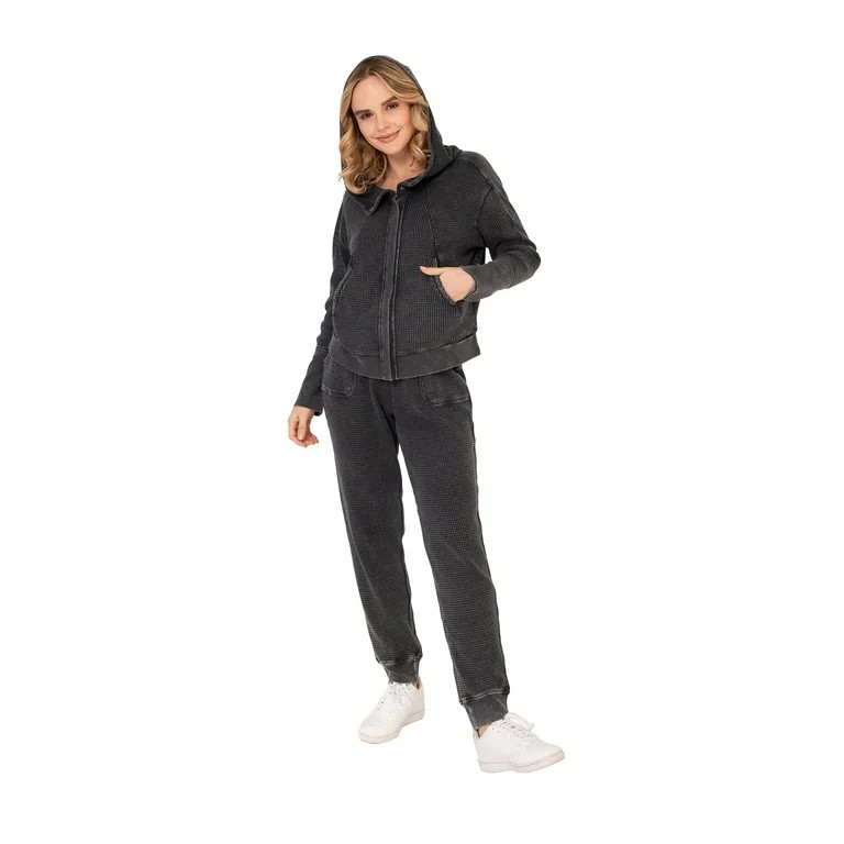 Hard Tail Women's Thermal Hoodie & Pant Set, Sizes S-3X | Walmart (US)